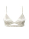 KAIA SILK-SATIN TOP BRA WHITE
